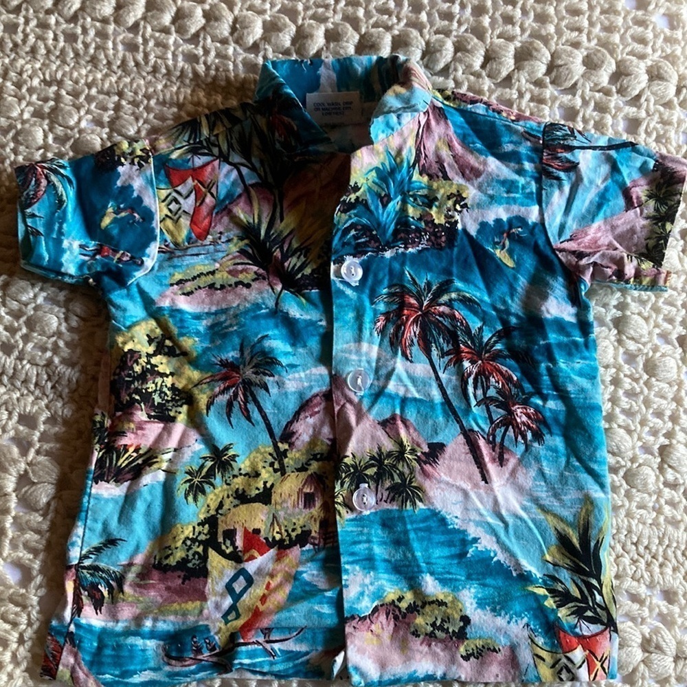 🌈 Vintage baby Hawaiian shirt by Nui Nalu Hawaii made in USA 12 - 18M